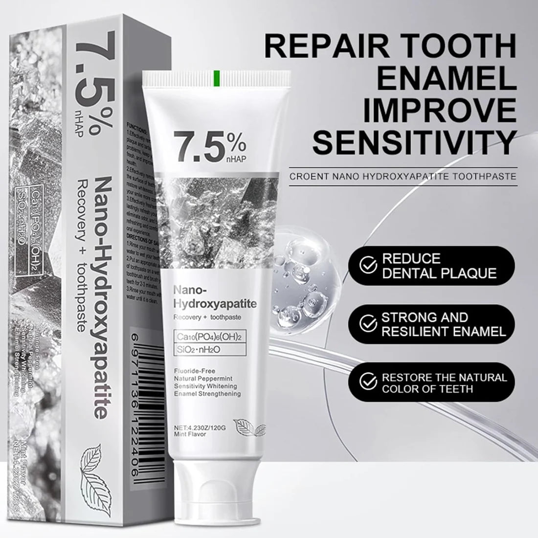 Nano Hydroxyapatite Toothpaste 7.5% – Buy 1 Get 1 Free | Enamel Repair & Protection