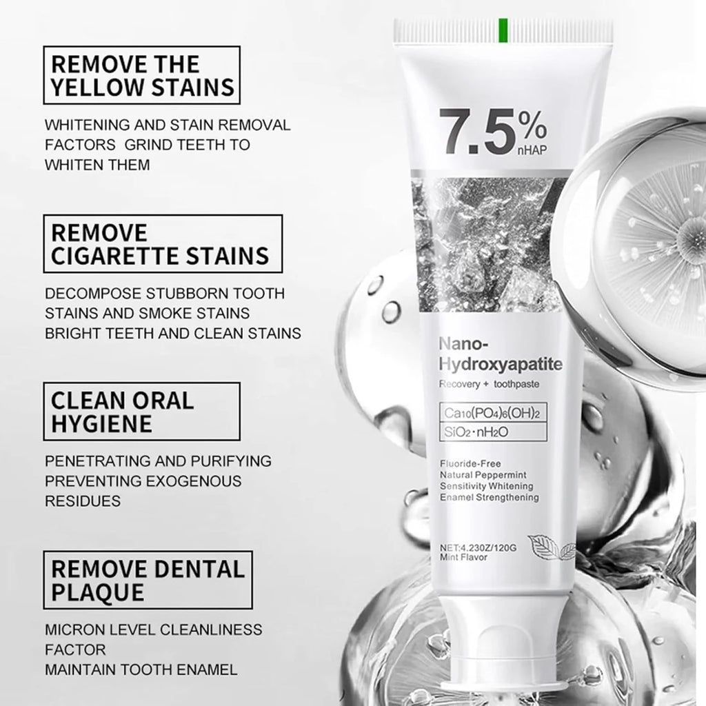 Nano Hydroxyapatite Toothpaste 7.5% – Buy 1 Get 1 Free | Enamel Repair & Protection