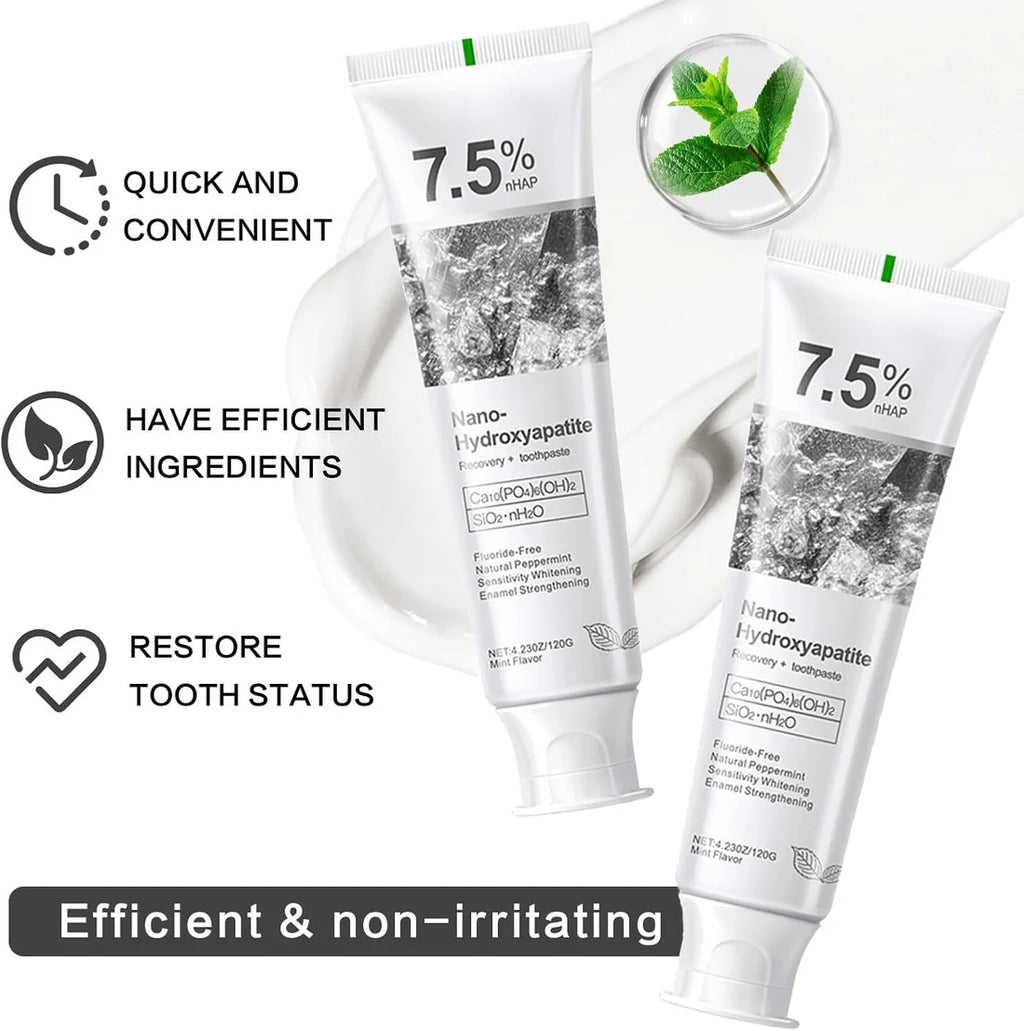 Nano Hydroxyapatite Toothpaste 7.5% – Buy 1 Get 1 Free | Enamel Repair & Protection